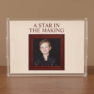 A STAR IN THE MAKING Personalized Child Photo Acrylic Tray