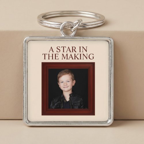 A STAR IN THE MAKING Personalized Child Photo Keychain