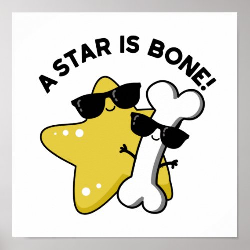 A Star Is Bone Funny Movie Title Pun  Poster