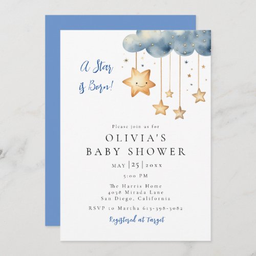 A Star is Born Baby Shower Invitation