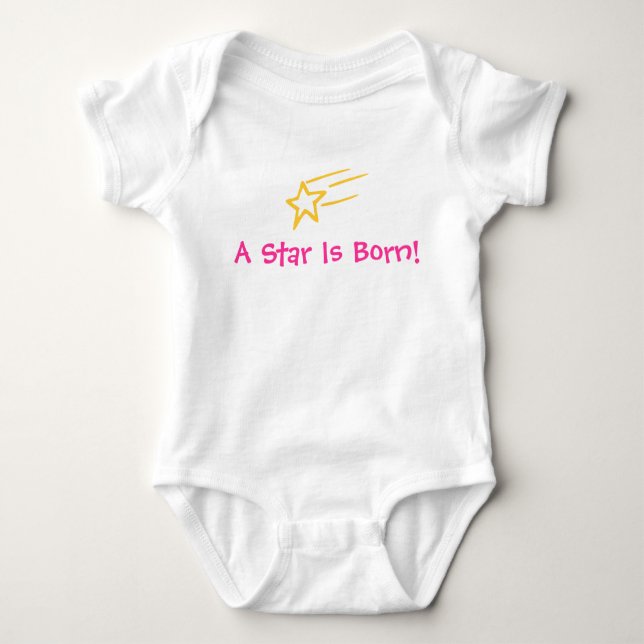A Star Is Born!-Childs Creeper-Shooting Star Baby Bodysuit (Front)