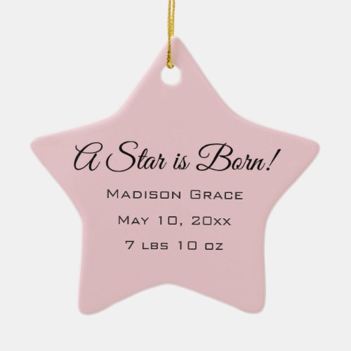 A Star is Born Customized PhotoNameStar Ornament