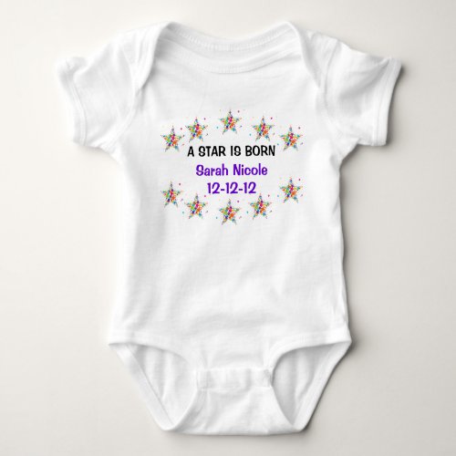 A Star Is Born Infant Template Baby Bodysuit
