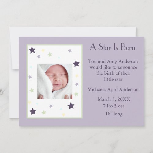 A Star Is Born lavender Announcement