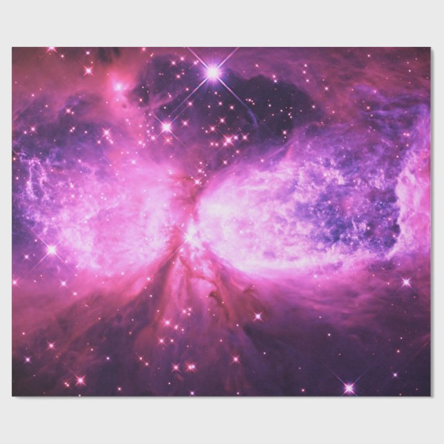 A Star is Born Pink Purple Wrapping Paper (Flat)