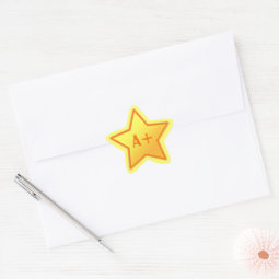 A+ Star Sticker | Zazzle