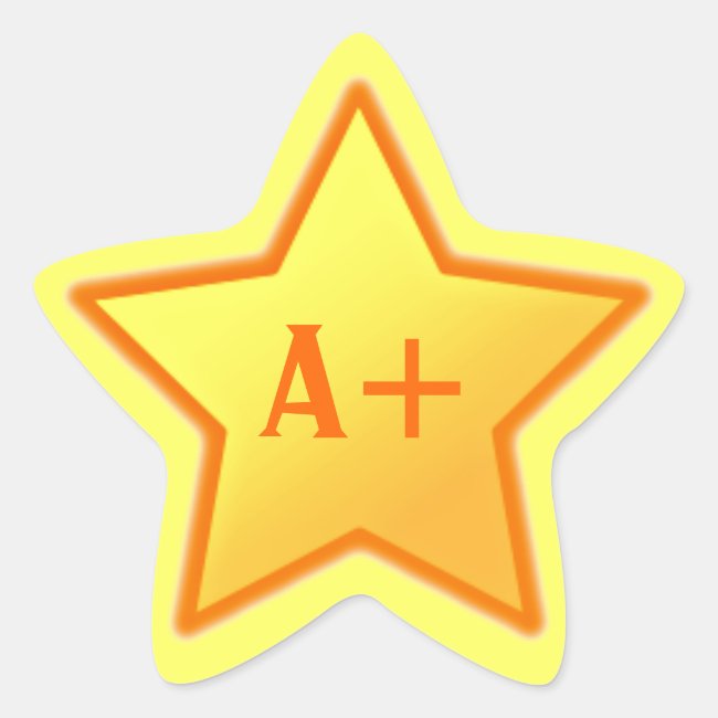 A+ Star Sticker