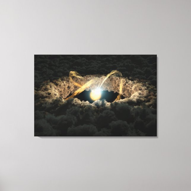 A Star Surrounded By A Protoplanetary Disk Canvas Print (Front)