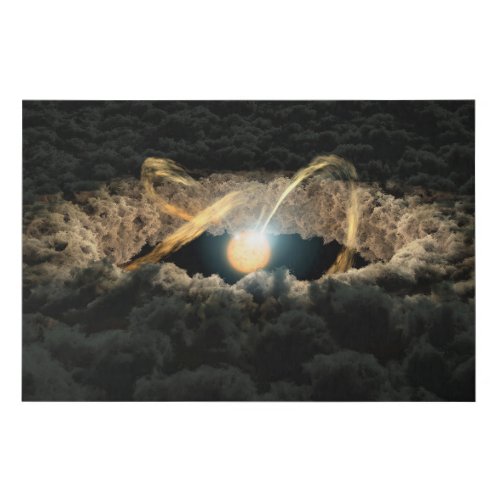 A Star Surrounded By A Protoplanetary Disk Faux Canvas Print