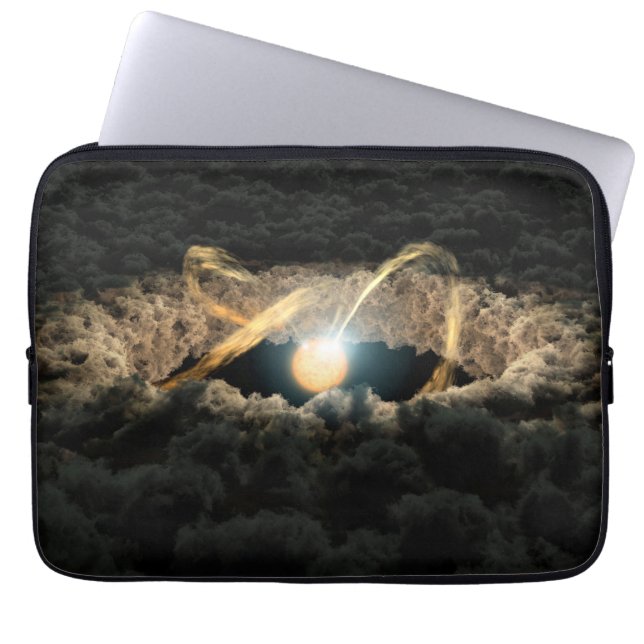 A Star Surrounded By A Protoplanetary Disk Laptop Sleeve (Front)