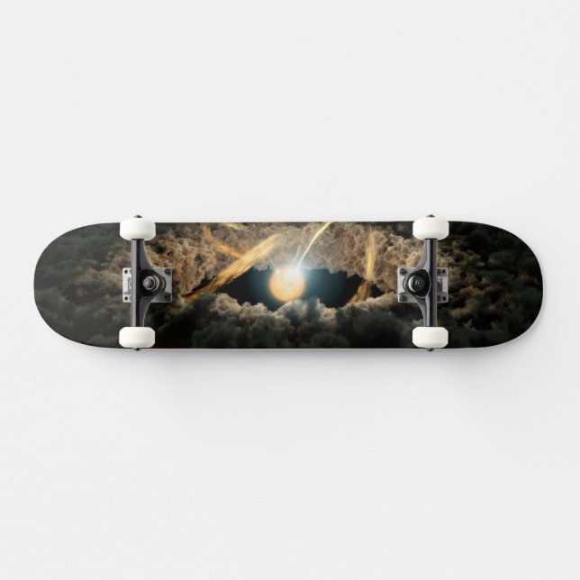 A Star Surrounded By A Protoplanetary Disk Skateboard (Horz)