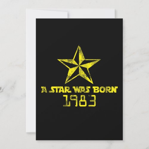 A Star Was Born 1983 Invitation