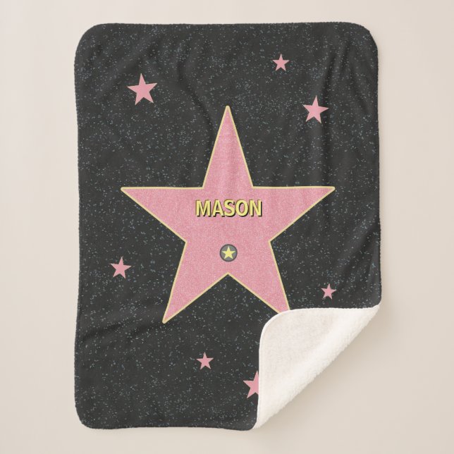 A Star with Your Name on it! Sherpa Blanket (Front)