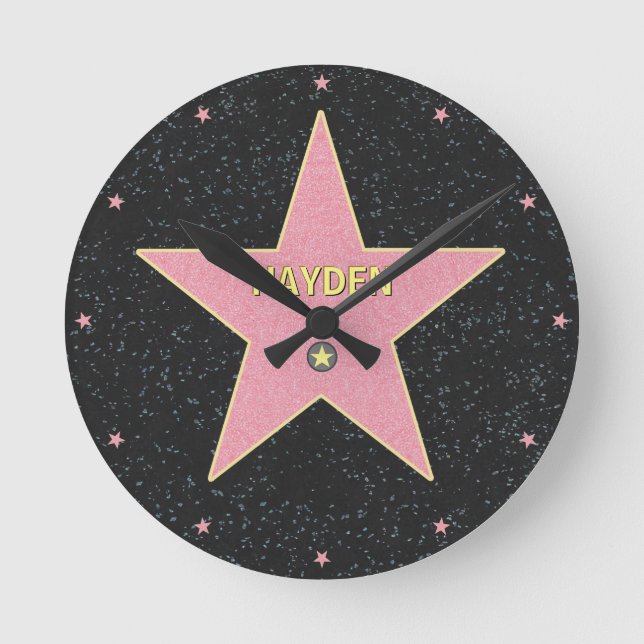 A Star with Your Name on it!  Wall Clock (Front)
