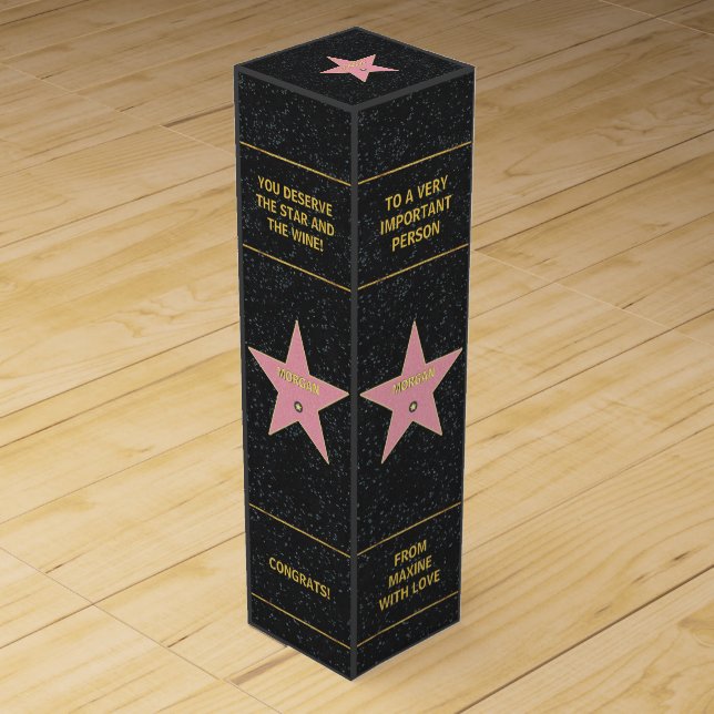 A Star with Your Name on it! Wine Box (Front)