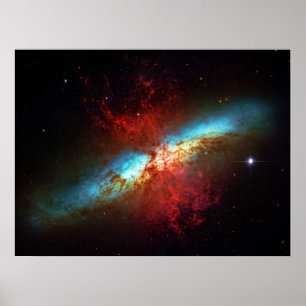 A Starburst Galaxy - Cigar Galaxy space photo Poster