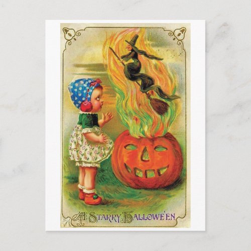 A Starry Halloween Postcard