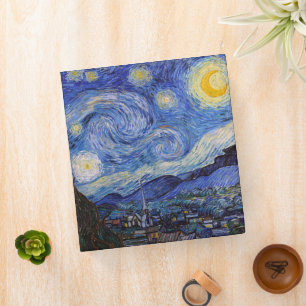 A Starry Night: Saint Remy by Vincent Van Gogh 3 Ring Binder