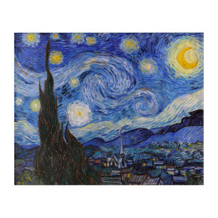 A Starry Night: Saint Remy by Vincent Van Gogh Acrylic Print