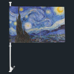 A Starry Night: Saint Remy by Vincent Van Gogh Car Flag<br><div class="desc">The year is 1889. Vincent Van Gogh is a patient at the Saint-Paul-de-Mausole asylum in Saint-Rémy-de-Provence, France. He is suffering from mental illness, and his doctors have advised him to stay indoors and avoid painting. But Van Gogh cannot resist the urge to create, and he spends his days painting the...</div>