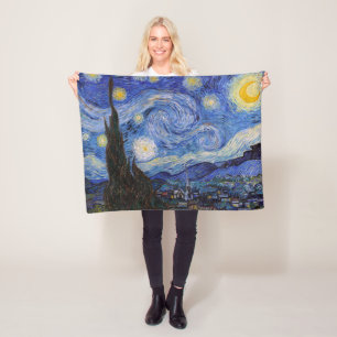 A Starry Night: Saint Remy by Vincent Van Gogh Fleece Blanket
