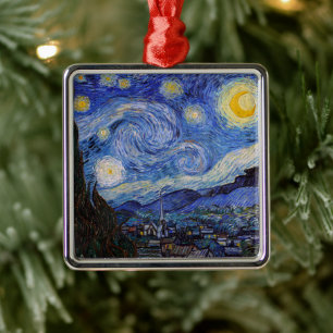 A Starry Night: Saint Remy by Vincent Van Gogh Metal Ornament