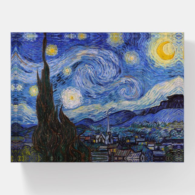 A Starry Night: Saint Remy by Vincent Van Gogh Paperweight (Front)