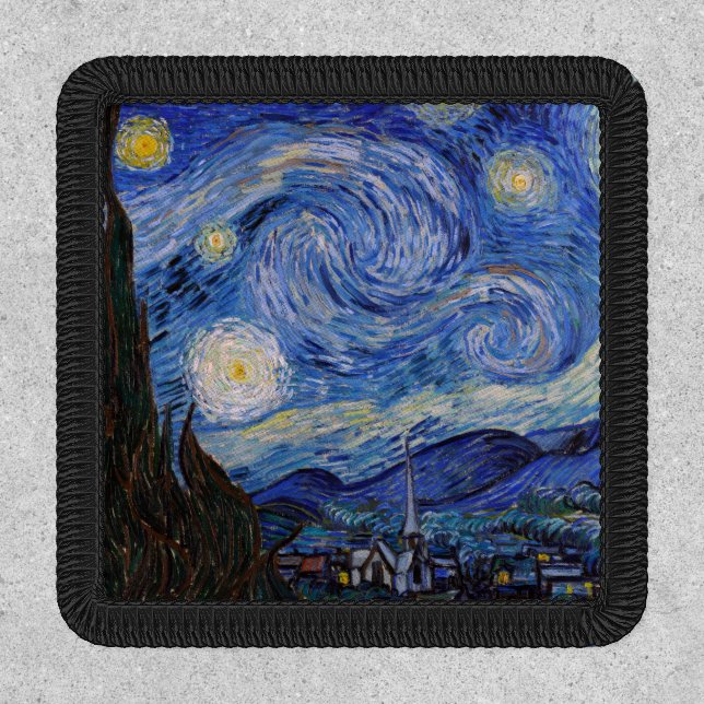 A Starry Night: Saint Remy by Vincent Van Gogh Patch (Front)