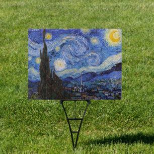 A Starry Night: Saint Remy by Vincent Van Gogh Sign