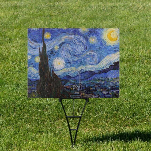 A Starry Night: Saint Remy by Vincent Van Gogh Sign (Insitu)