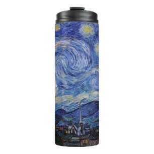 A Starry Night: Saint Remy by Vincent Van Gogh Thermal Tumbler