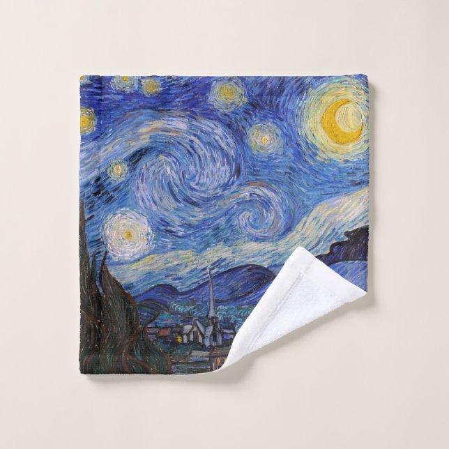 A Starry Night: Saint Remy by Vincent Van Gogh Wash Cloth (Wash Cloth)