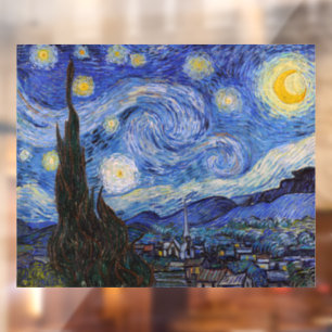 A Starry Night: Saint Remy by Vincent Van Gogh Window Cling