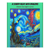 A starry night with dragons