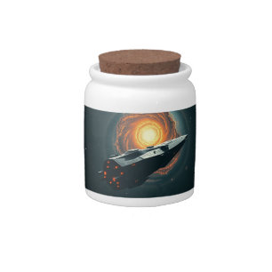 A Starship Lost in a Void Candy Jar