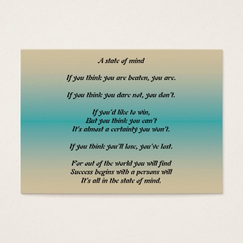 A State of Mind Business Cards