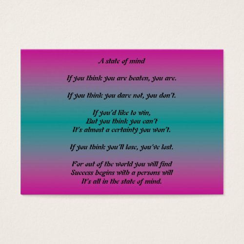 A State of Mind Business Card Template