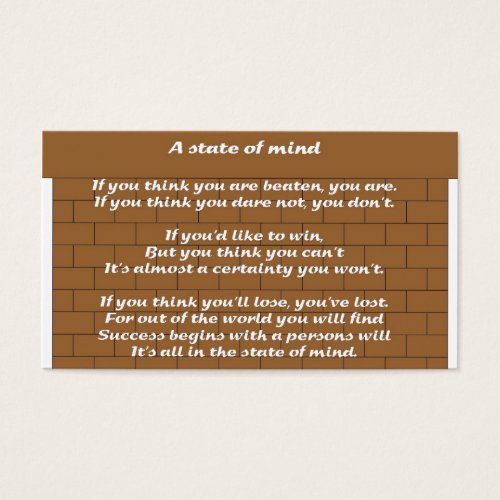 A State of Mind Business Cards