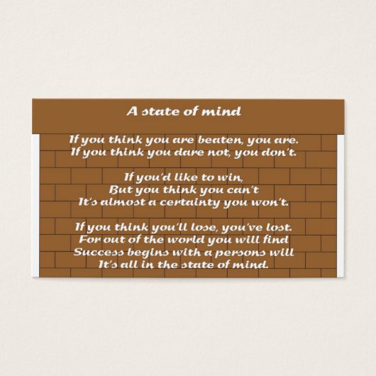A State of Mind (Front)