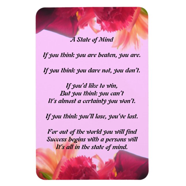 A State of Mind Poem Magnet (Vertical)