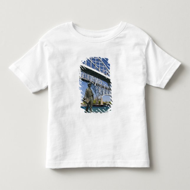 A statue of Thomas Edison by local artist Mino Toddler T-shirt (Front)