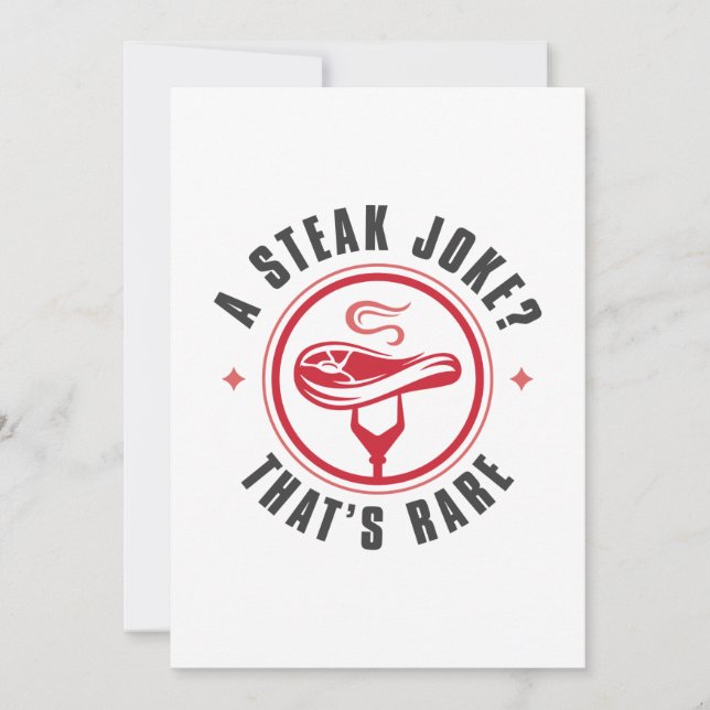 A Steak Joke That’s Rare Thank You Card (Front)