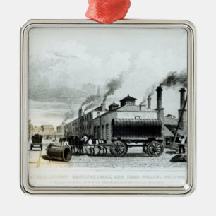 A Steam-Engine Manufactory and Iron Works Metal Ornament