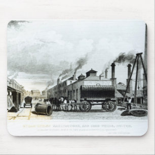 A Steam-Engine Manufactory and Iron Works Mouse Pad