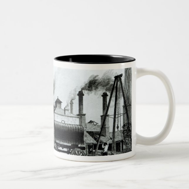 A Steam-Engine Manufactory and Iron Works Two-Tone Coffee Mug (Right)