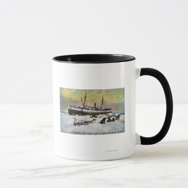 A Steamer Landing on the Ice Mug (Right)