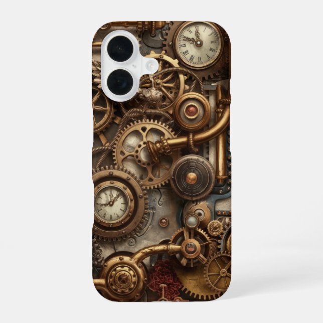 A Steampunk Fusion of Art and Machinery iPhone Case (Back)