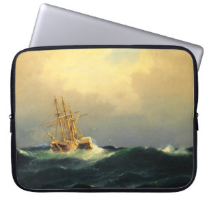 A steamship in a storm in the Atlantic Ocean Laptop Sleeve