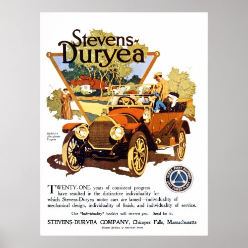 A Stevens Duryea Model AA Poster