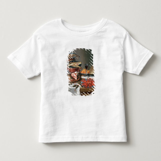 A Still Life of a Fish, Trout and Baby Lobsters, 1 Toddler T-shirt (Front)